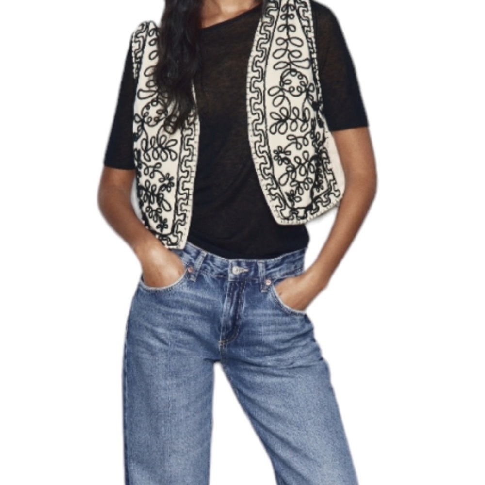 Zara embroidered vest